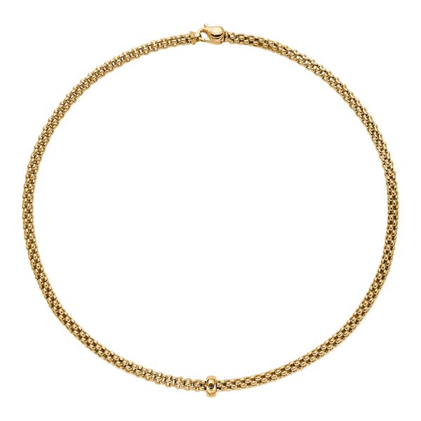 FOPE Solo Halskette mit schwarzen Diamanten 62306CX_BN_G_XGX_043