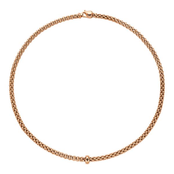 FOPE Solo Halskette mit schwarzen Diamanten 62306CX_BN_R_XRX_043