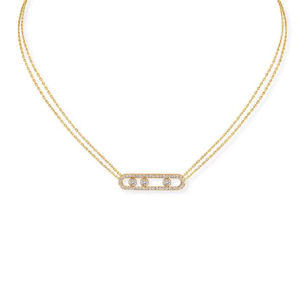 Messika Move Classique Pavé Halskette 03994-YG