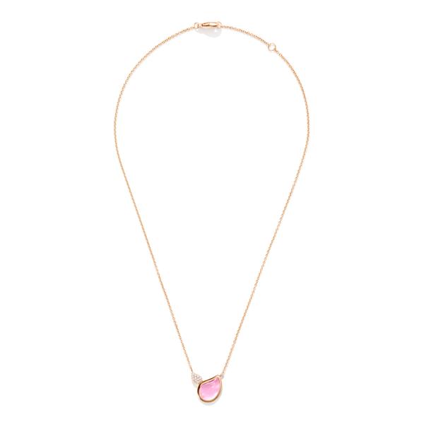 Tamara Comolli SIGNATURE Halskette 2 Drops N-Sig-2Dr-TuRo-p-rg