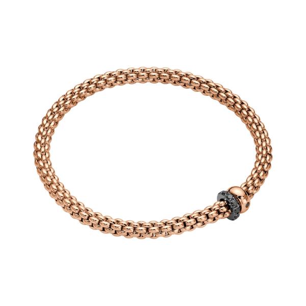 FOPE Solo Flex'it Armband mit zwei Rondellen und Pavé-Fassung 62406BX_PN_R_1RX_0XS
