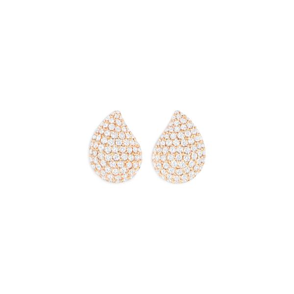 Tamara Comolli SIGNATURE Ohrringe small mit Diamant Pavé E-Sig-s-p-rg