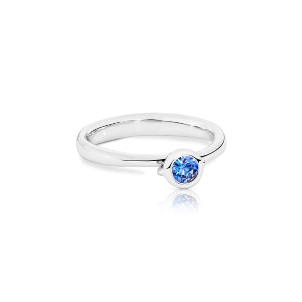 Tamara Comolli BOUTON Solitaire Ring R-BOU-Sol-SaBl-wg