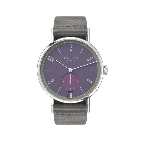 NOMOS Glashütte Tangente 38 Datum Mauvegrün  179.S9