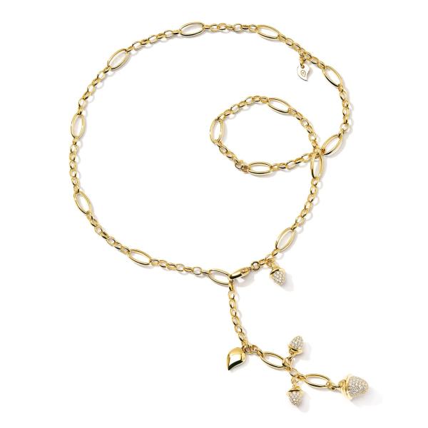 Tamara Comolli MIKADO Collier Delicate mit Diamond Pavé  N-M-Del51-p-yg