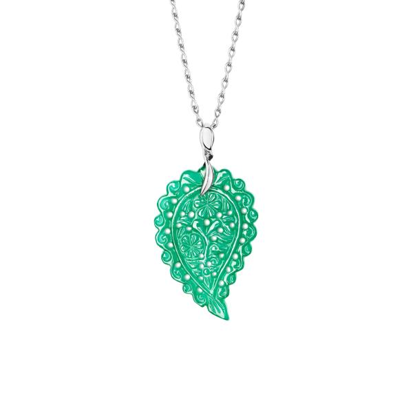 Tamara Comolli INDIA Leaf Anhänger medium grüner Onyx P-IND-m-Jad-wg