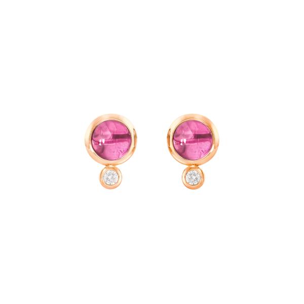 Tamara Comolli BOUTON Ohrringe rosa Turmalin E-BOU-TuRo-Cl-rg