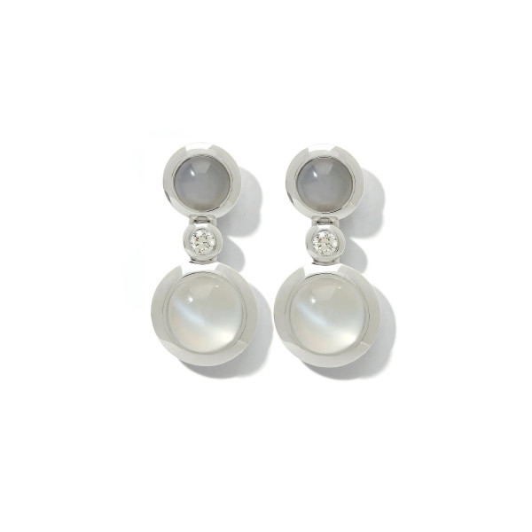 Tamara Comolli BOUTON Ohrhänger 2 Cabochons 'Cashmere' E-BOU-2-Cas-Cl-wg