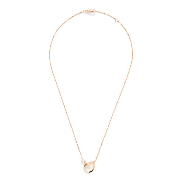 Tamara Comolli SIGNATURE Halskette 2 Drops  N-Sig-2Dr-MoSa-p-rg