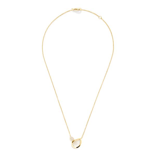 Tamara Comolli SIGNATURE Halskette 2 Drops  N-Sig-2Dr-MoSa-p-yg