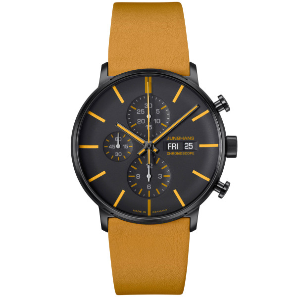 Junghans FORM A Chronoscope, Datum englisch 27/4372.01