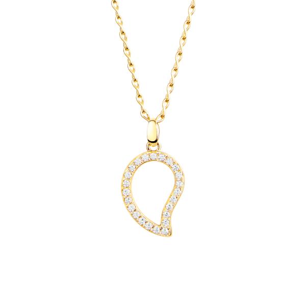 Tamara Comolli SIGNATURE Anhänger large mit Diamant Pavé  P-Sig-l-pl-yg