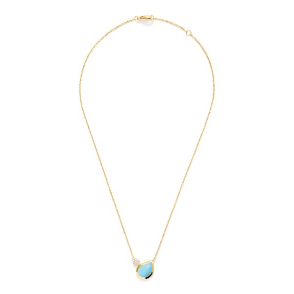 Tamara Comolli SIGNATURE Halskette 2 Drops  N-Sig-2Dr-Tur-p-yg