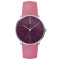 Leder, Edelstahl, Violett