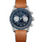 Leder, Edelstahl, Blau