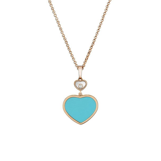         Roségold, Halsschmuck, Chopard Happy Hearts Anhänger mit Halskette
