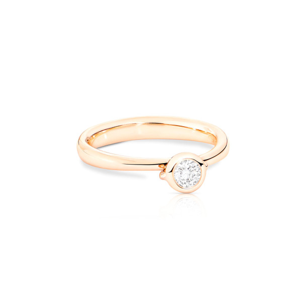         Roségold, Ringe, Tamara Comolli BOUTON Solitaire Ring mit Diamant