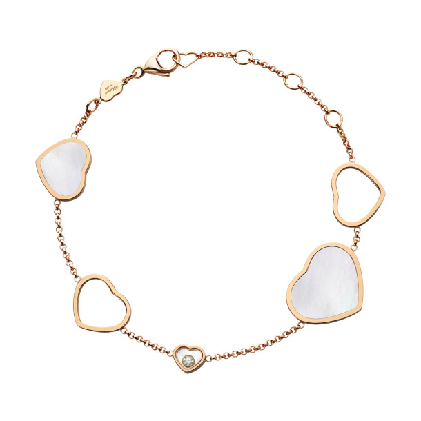         Roségold, Armschmuck, Chopard Happy Hearts Armband