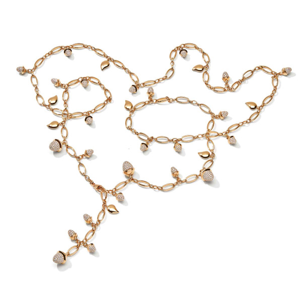         Roségold, Halsschmuck, Tamara Comolli MIKADO Halskette mit Diamant-Pavé
