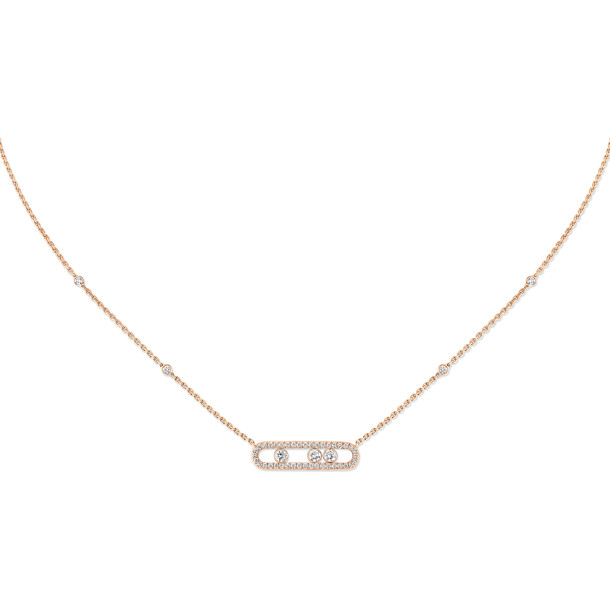         Roségold, Halsschmuck, Messika Move Classique Baby Pavé Halskette