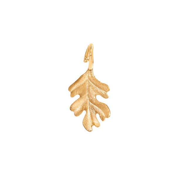         Gelbgold, Halsschmuck, Ole Lynggaard Copenhagen Forest Oak Leaf Anhänger mittel
