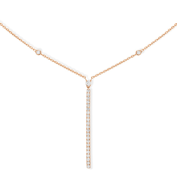         Roségold, Halsschmuck, Messika Vertikale Gatsby Barrette Halskette