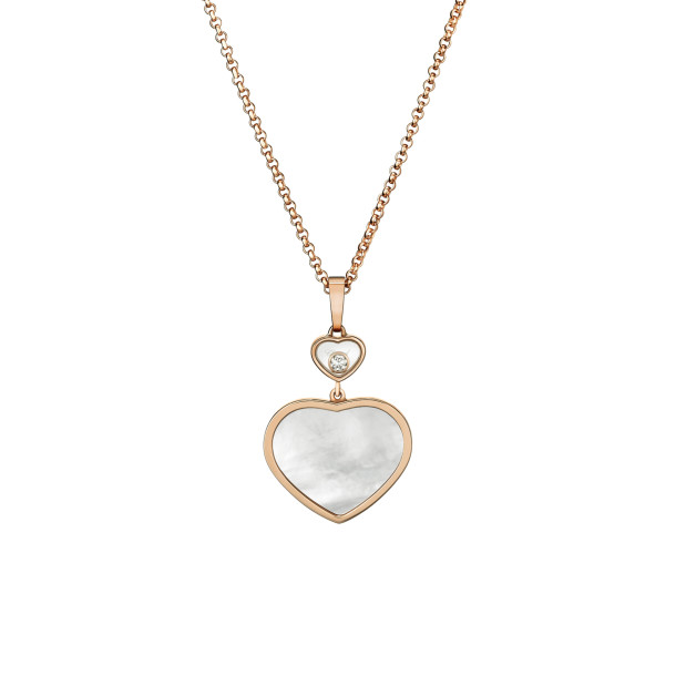         Roségold, Halsschmuck, Chopard Happy Hearts Anhänger mit Halskette