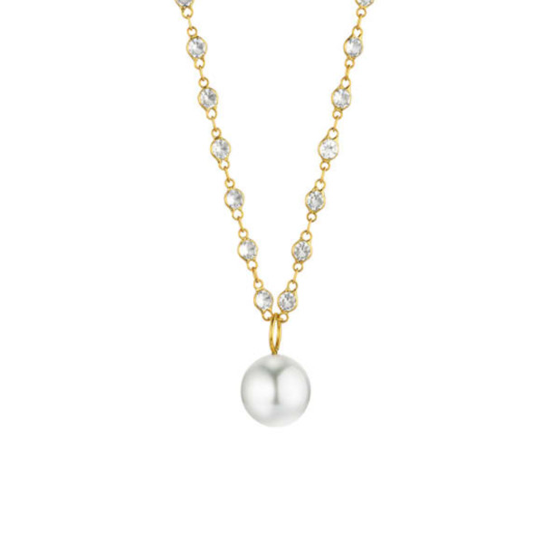         Gelbgold, Halsschmuck, Gellner Modern Classics Collier mit Einhänger