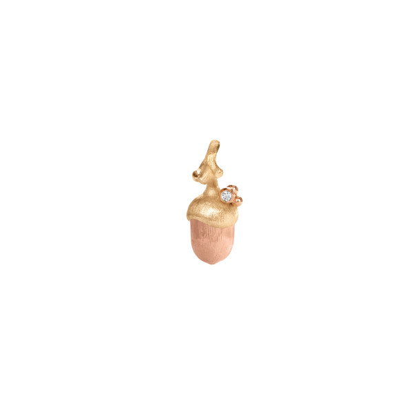         Roségold, Halsschmuck, Ole Lynggaard Copenhagen Forest Acorn Anhänger klein