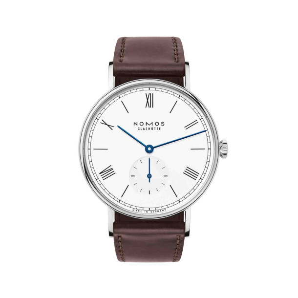         Handaufzug, NOMOS Glashütte Ludwig 38 emailleweiß