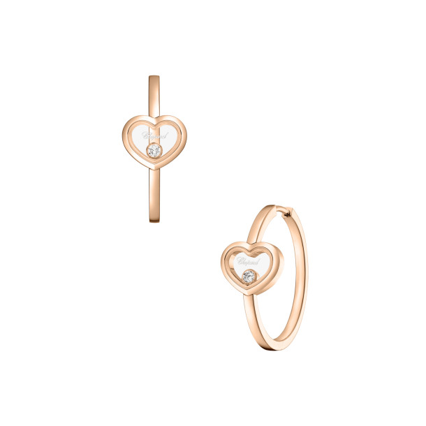         Roségold, Ohrringe, Chopard Happy Diamonds Icons Creolen