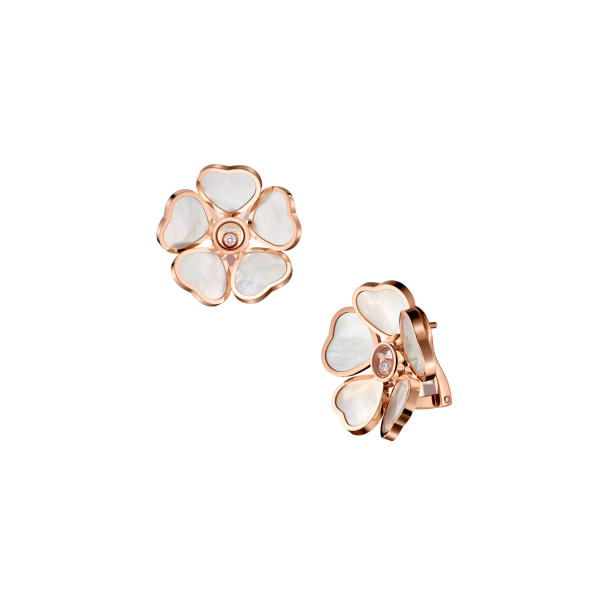         Roségold, Ohrringe, Chopard Happy Hearts Flowers Ohrringe