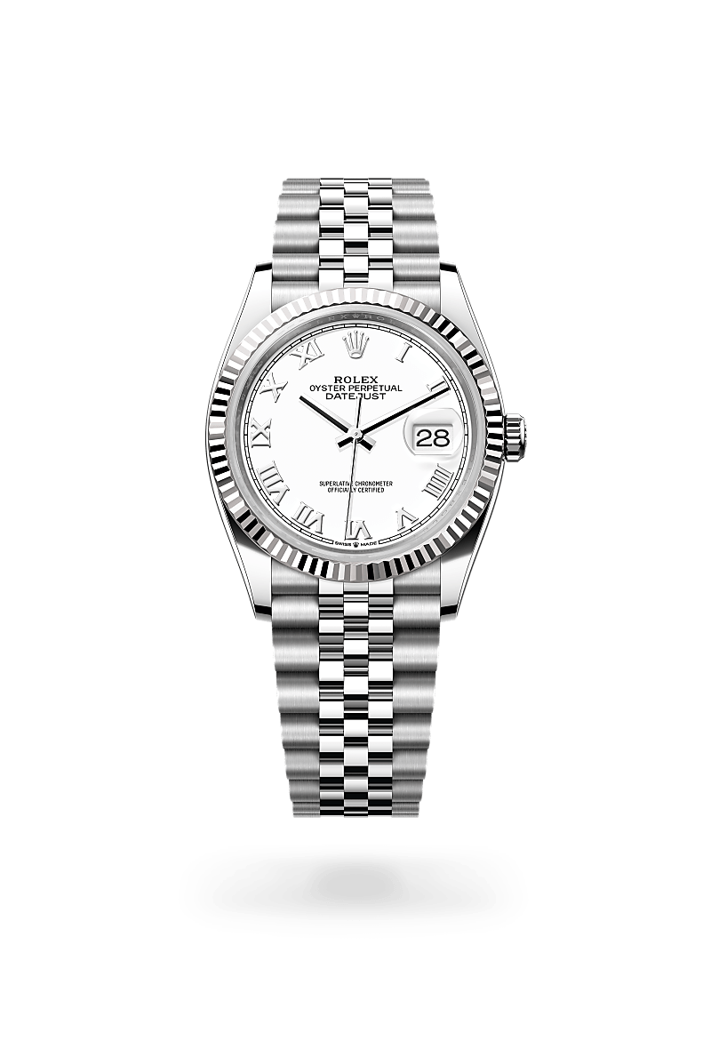 Rolex Datejust 36 M126234-0025 Herrenuhr - Oyster, 36 mm, Edelstahl Oystersteel und Weißgold