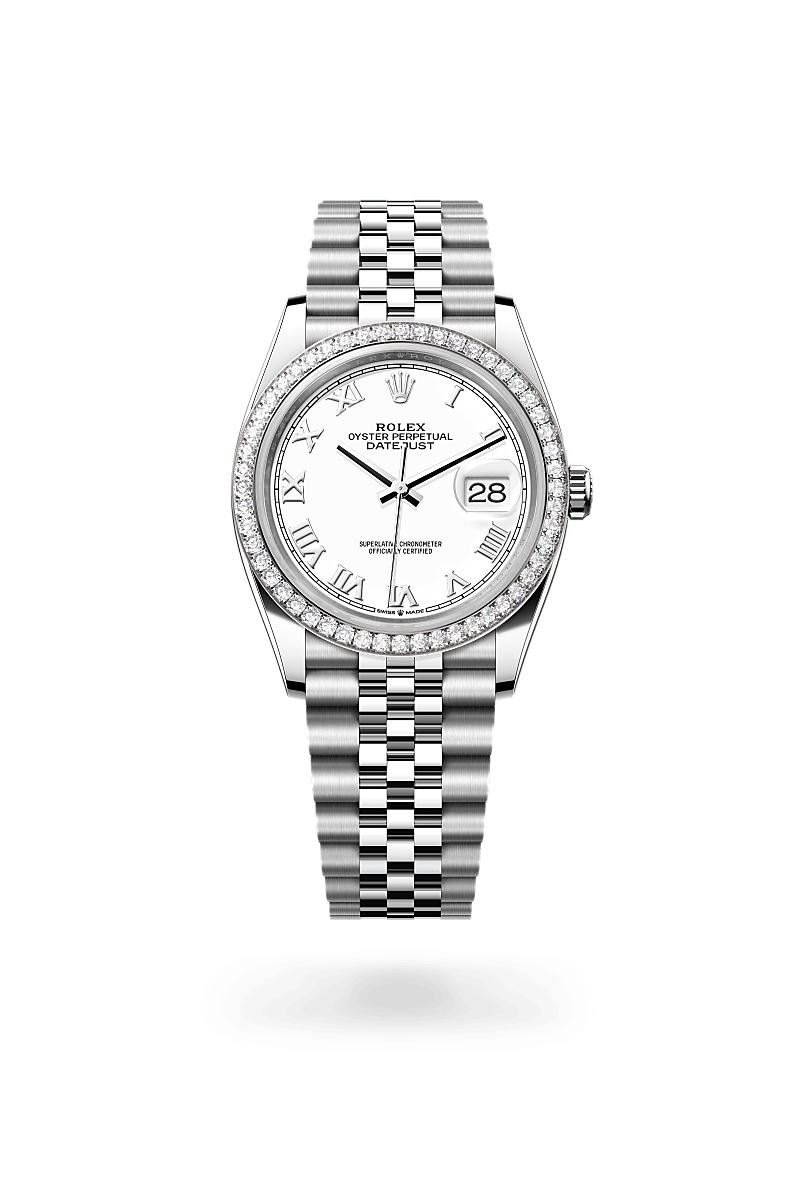 Rolex Datejust 36 M126284RBR-0017 Herrenuhr - Oyster, 36 mm, Edelstahl Oystersteel und Weißgold mit Diamanten