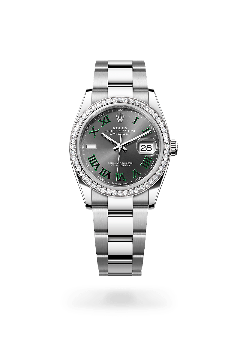 Rolex Datejust 36 M126284RBR-0038 Herrenuhr - Oyster, 36 mm, Edelstahl Oystersteel und Weißgold mit Diamanten