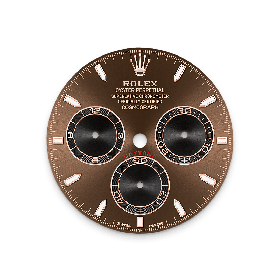 Schokoladen­­farbenes Zifferblatt