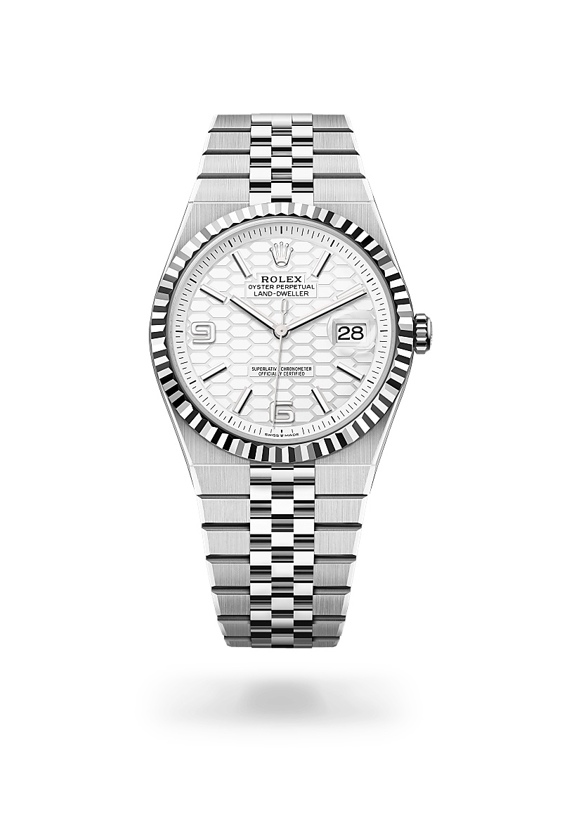 Rolex Land-Dweller 40 Herrenuhr (M127334-0001) Oyster, 40 mm, Edelstahl Oystersteel und Weißgold