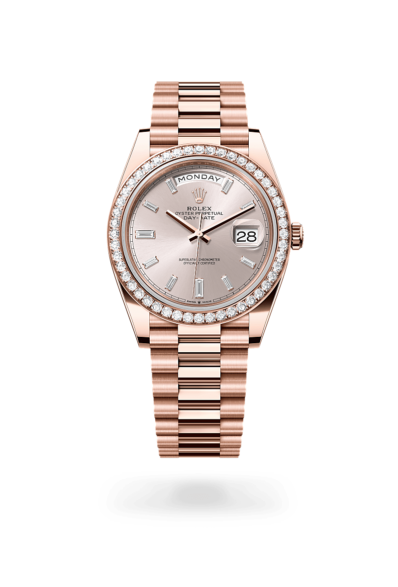 Rolex Day-Date 40 M228345RBR-0007 Herrenuhr - Oyster, 40 mm, Everose-Gold mit Diamanten 