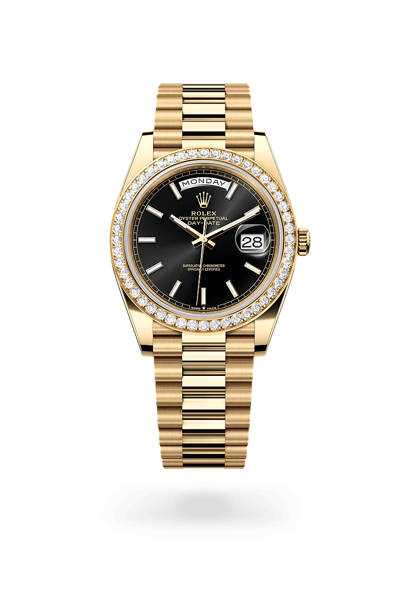 Rolex Day-Date 40 M228348RBR-0043 Herrenuhr - Oyster, 40 mm, Gelbgold mit Diamanten