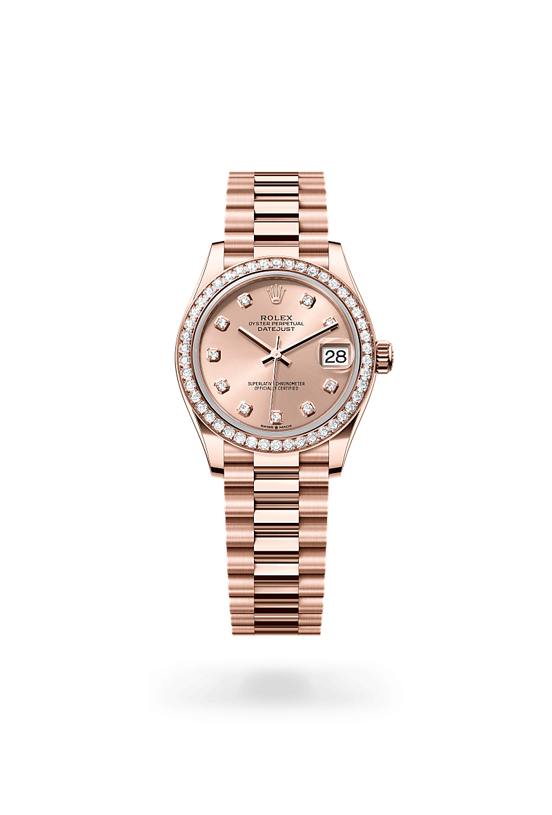 Rolex Datejust 31 M278285RBR-0025 Herrenuhr - Oyster, 31 mm, Everose-Gold mit Diamanten