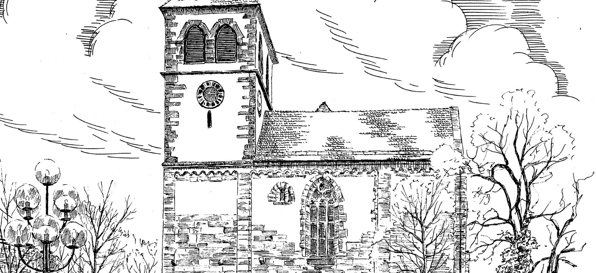 Skizze der Schlosskirche Pforzheim foerderverein-schlosskirche-pforzheim