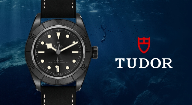 Armbanduhr TUDOR Black Bay Ceramic in schwarz mit Logo TUDOR Black Bay Ceramic